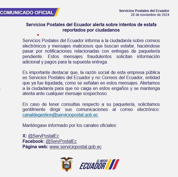 Comunicado oficial